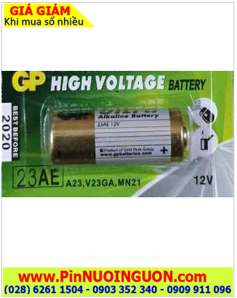 Pin Remote 12v, Pin 12v, Pin GP A23 23A MN23 _Pin chuông cửa GP A23 alkaline 12V, dùng thay pin Chuông cửa chính hãng 